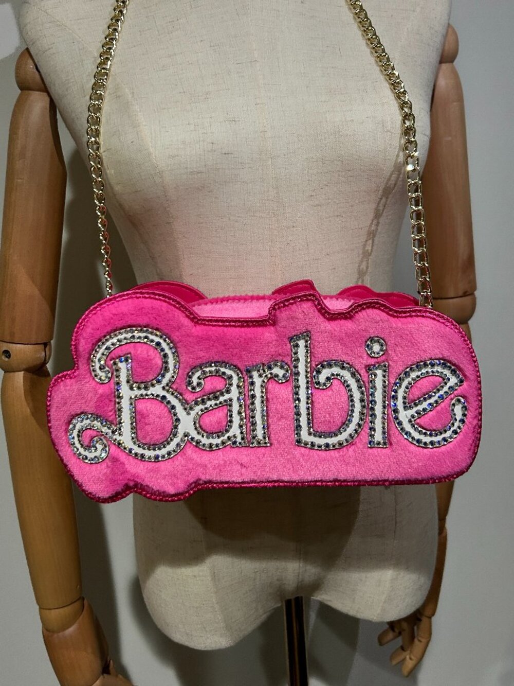 Bling Rhinestone Barbie Crossbody Bag: Moonlight Glass Handbag